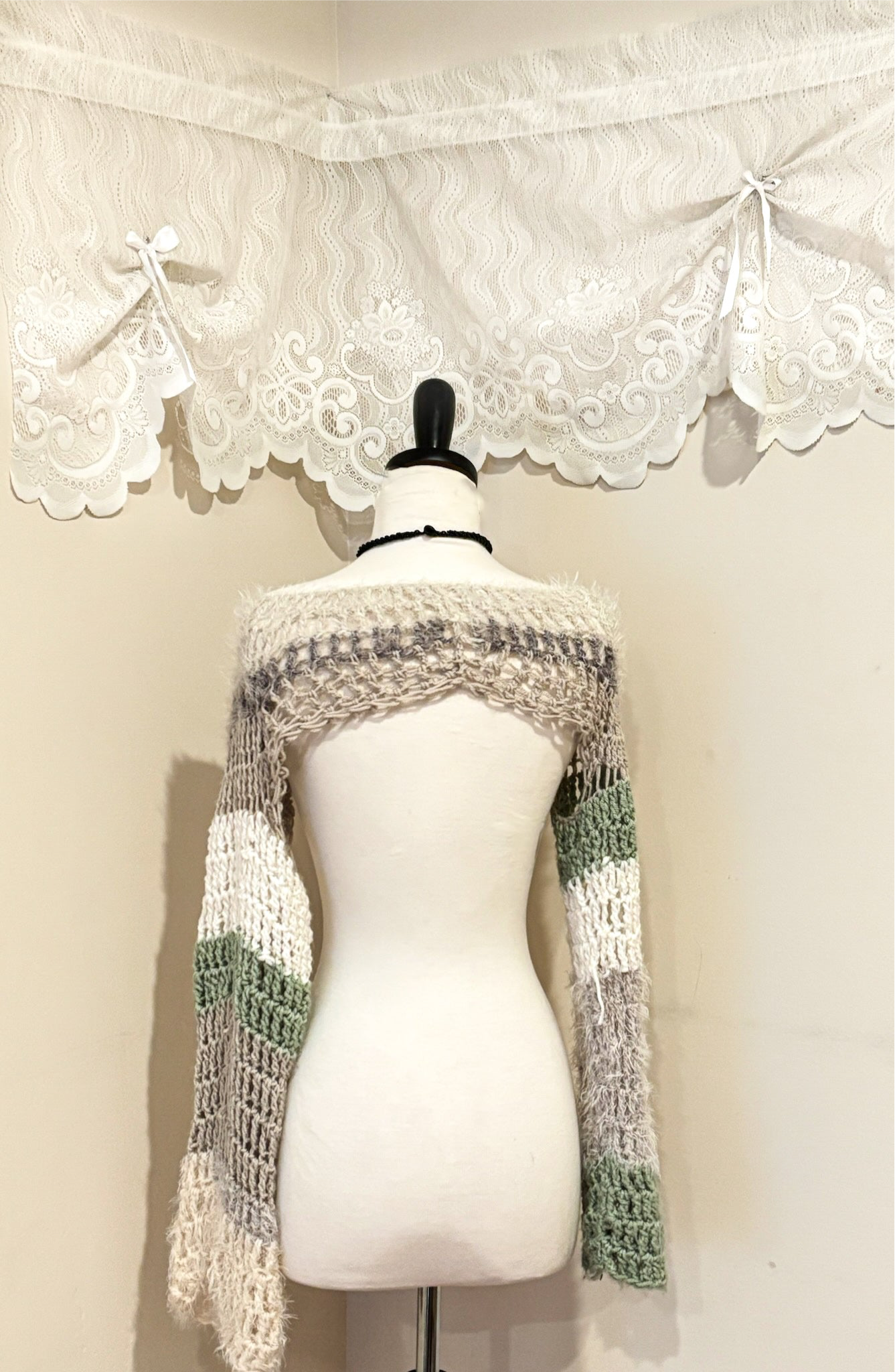 Long-sleeve Knitted Shrug Top