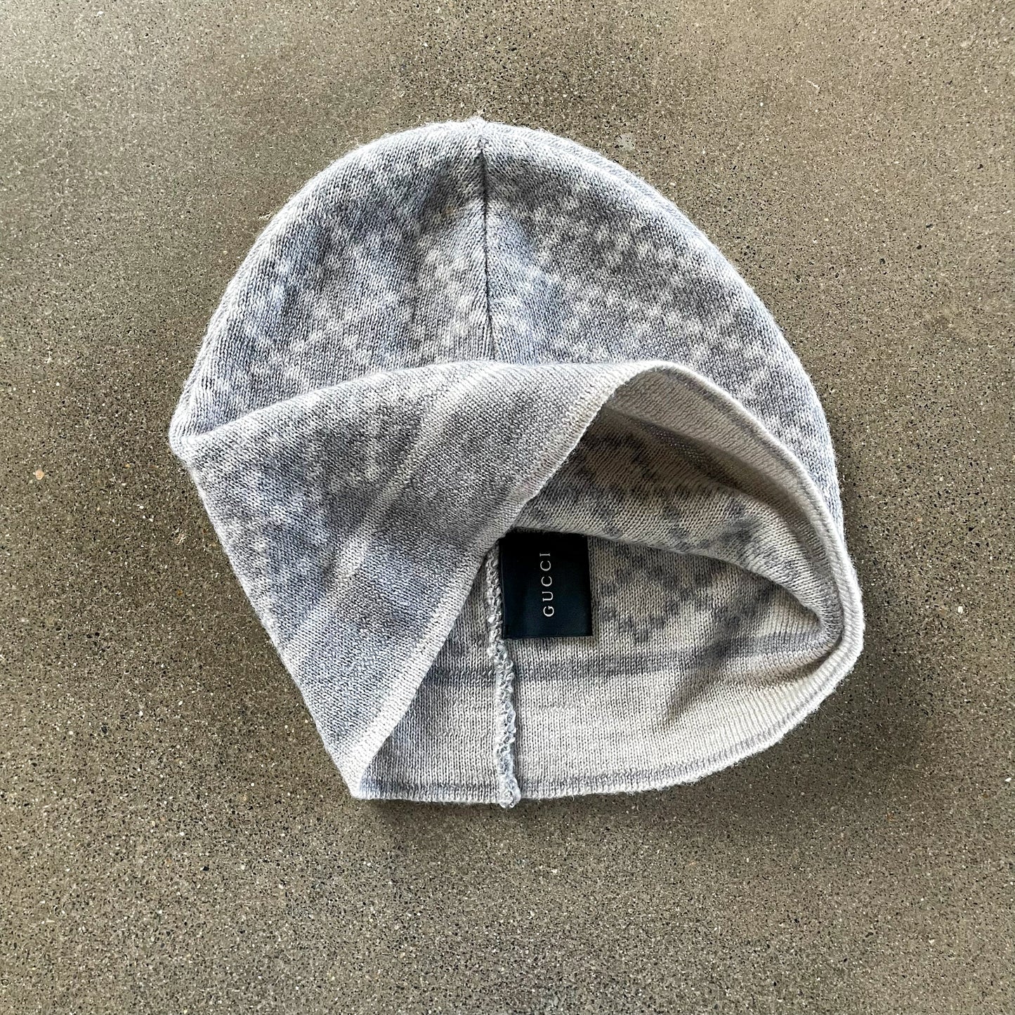 Gucci Monogram Gray Beanie