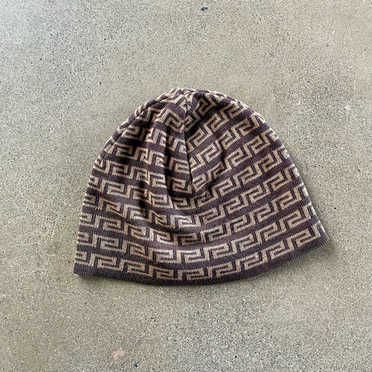 Versace Wool Monogram Knit Beanie