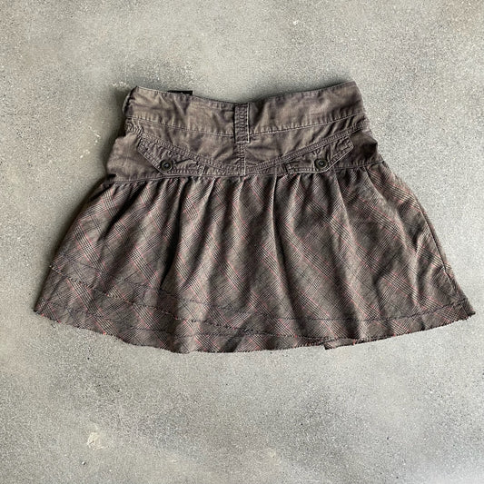 Vintage Italian Plaid Mini Skirt