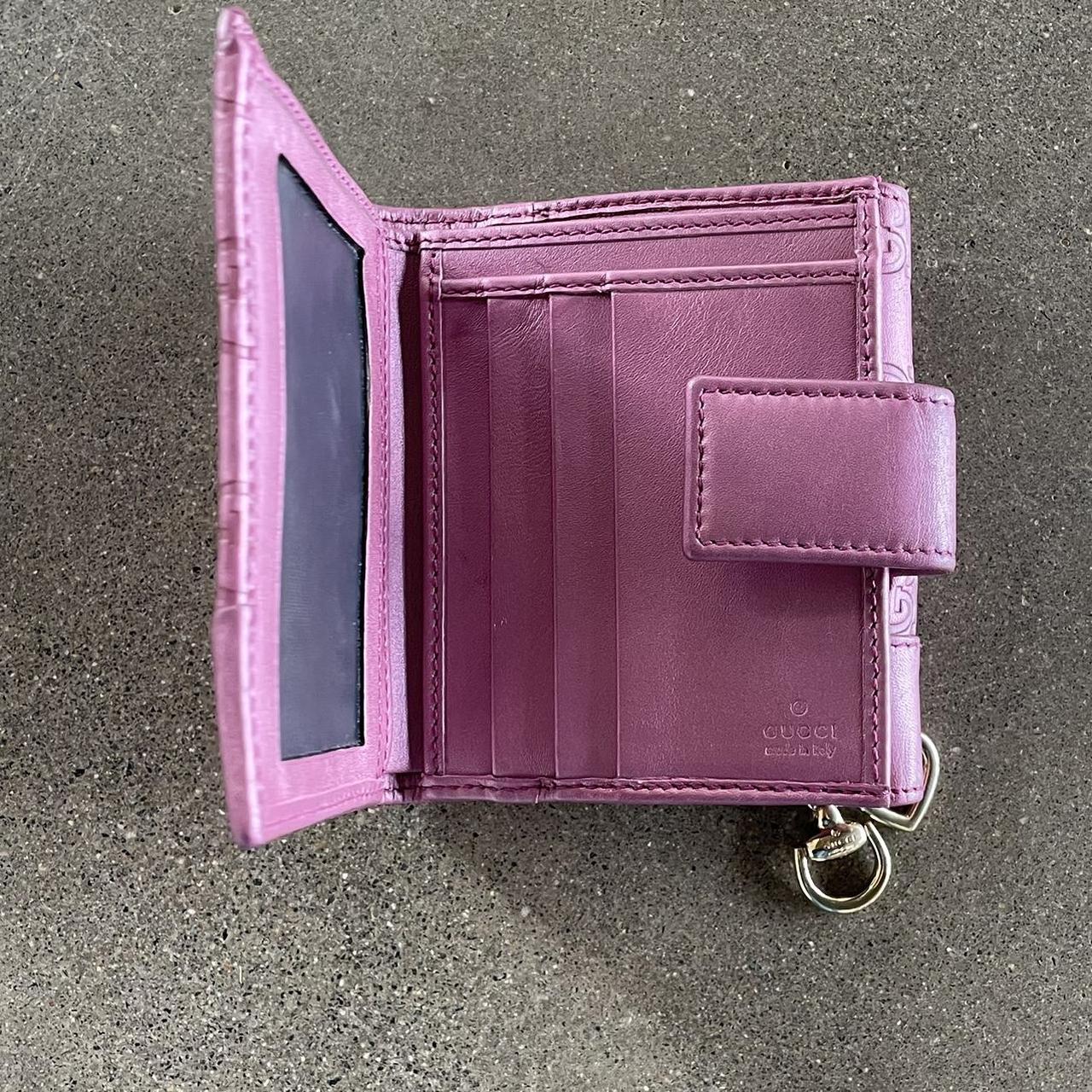 Pink Gucci Monogram Wallet