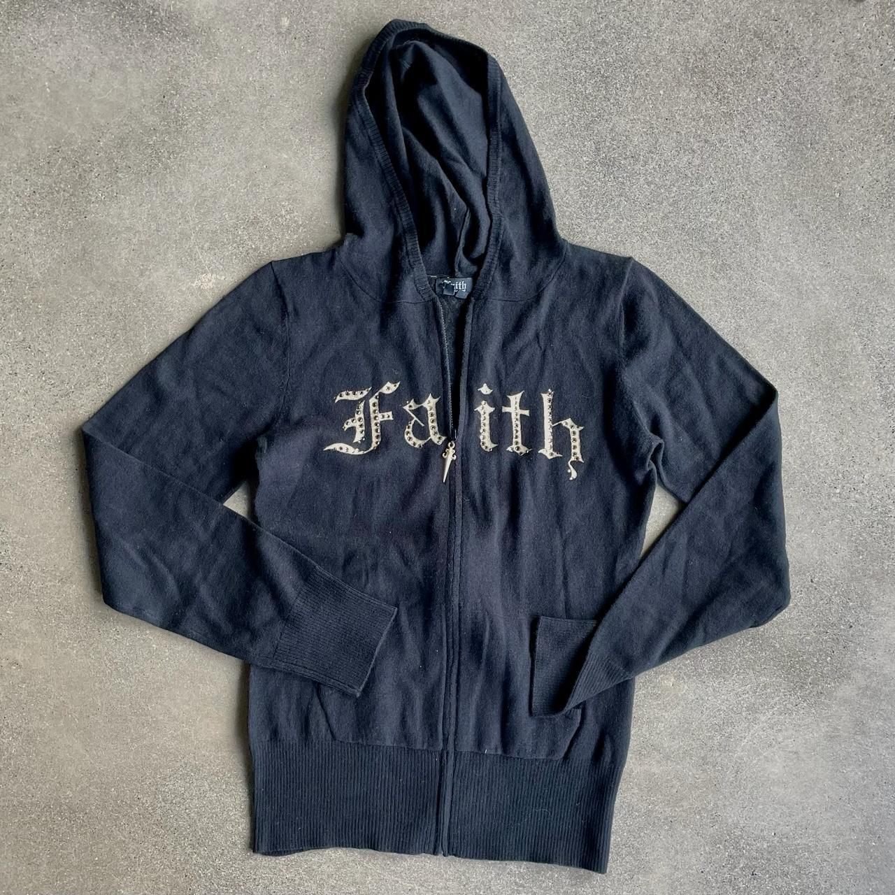 'Faith' Bling Embellished Hoodie