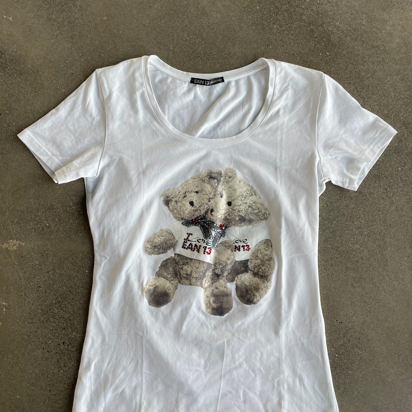 White Teddy Tee